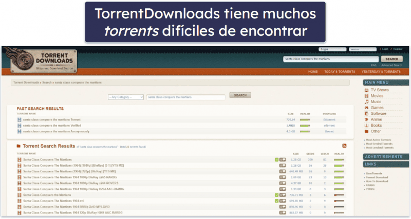 7. TorrentDownloads