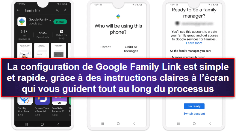 Installation de Google Family Link et configuration