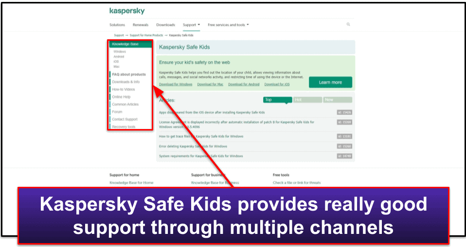 Kaspersky Safe Kids Customer Support
