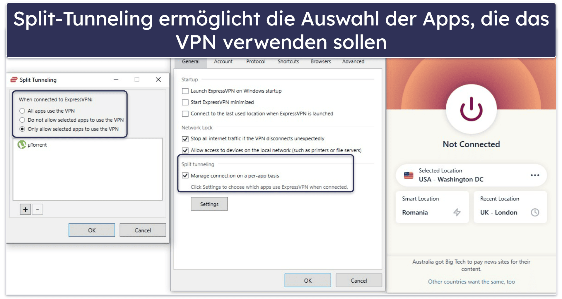 🥇1.ExpressVPN — Bestes monatlich bezahltes VPN