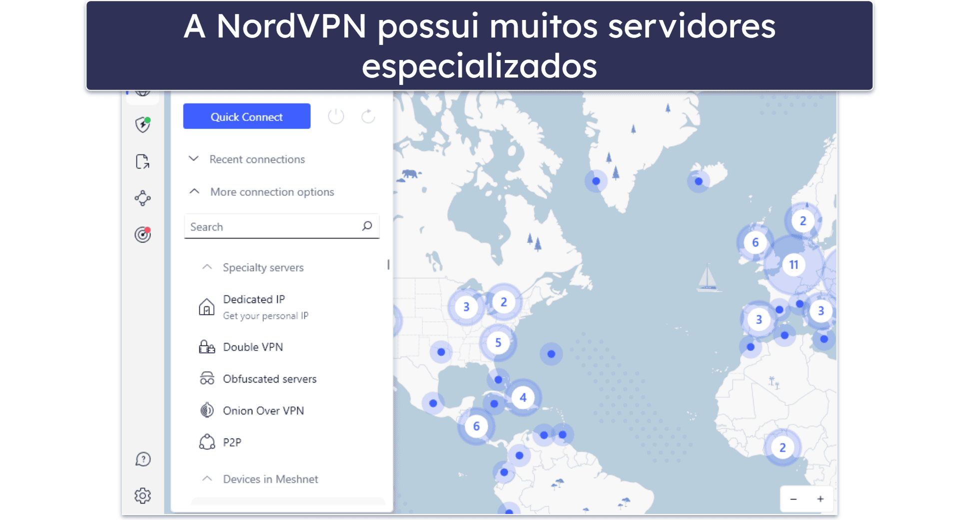 5. NordVPN — teste de 7 dias no Android com ótimos recursos extras