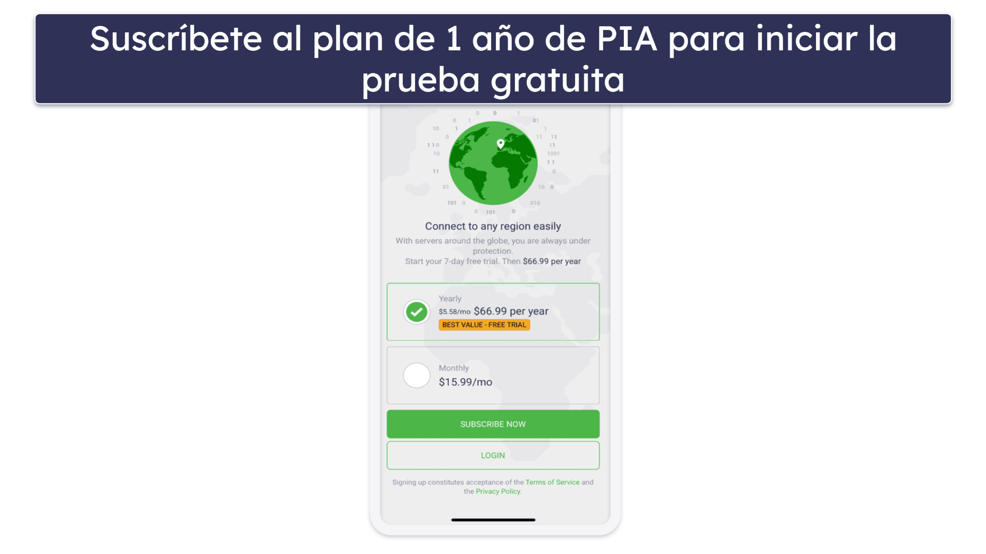 🥉 3. Private Internet Access: prueba de 7 días en aplicaciones móviles con prestaciones excelentes para descargar torrents