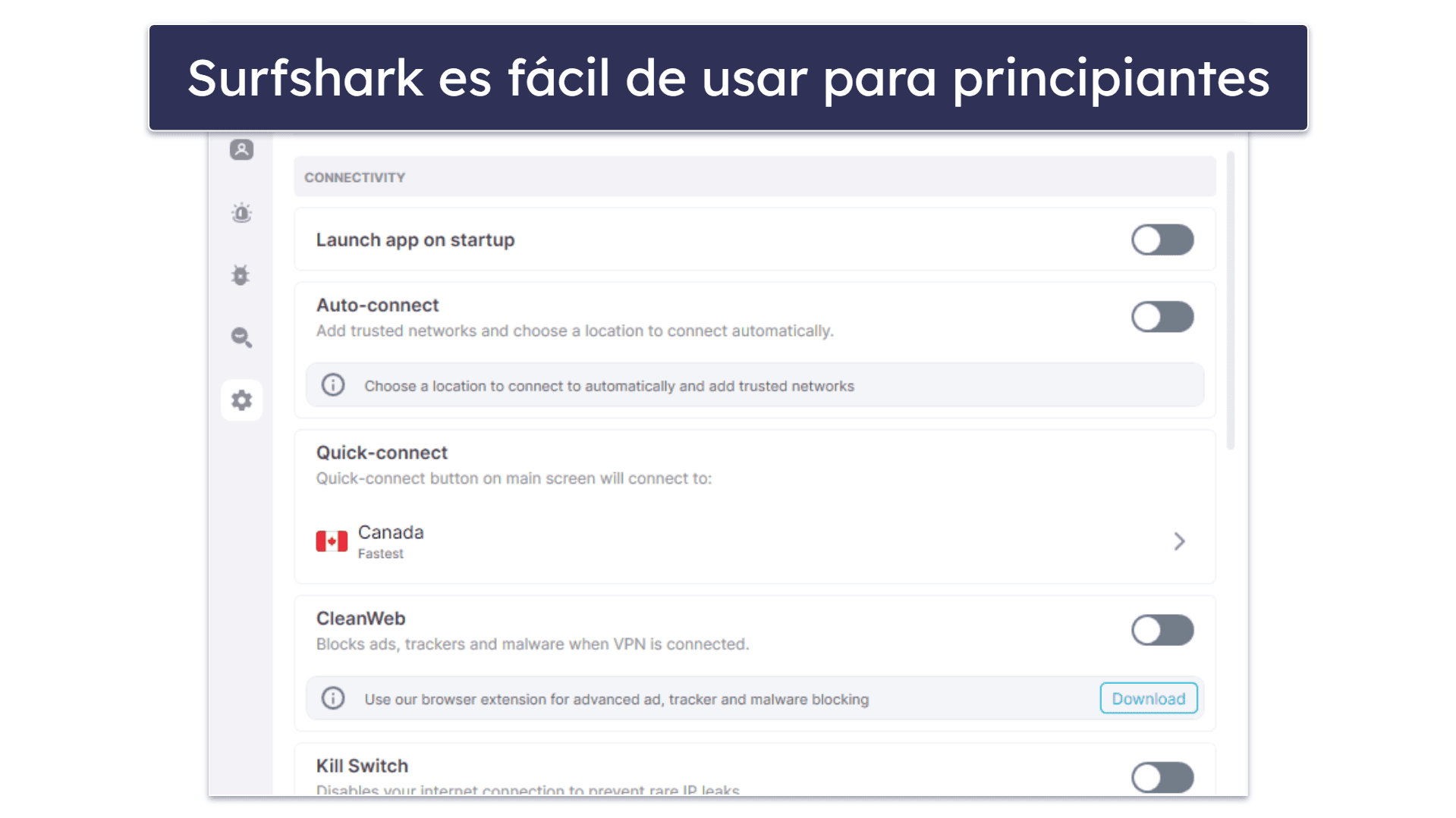 4. Surfshark: pruebas gratuitas de 7 días en apps móviles fáciles de usar para principiantes