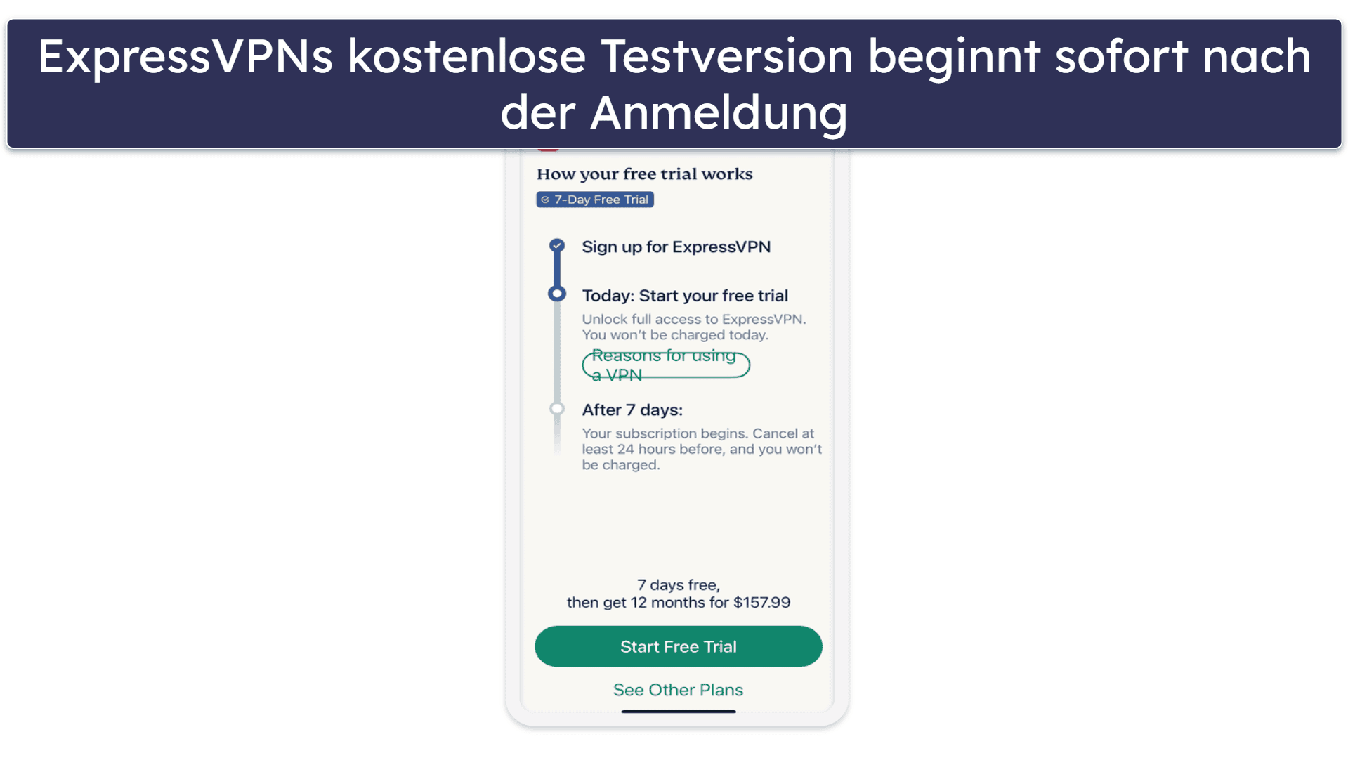 🥇 1. ExpressVPN — Beste kostenlose VPN-Testversion in 2026