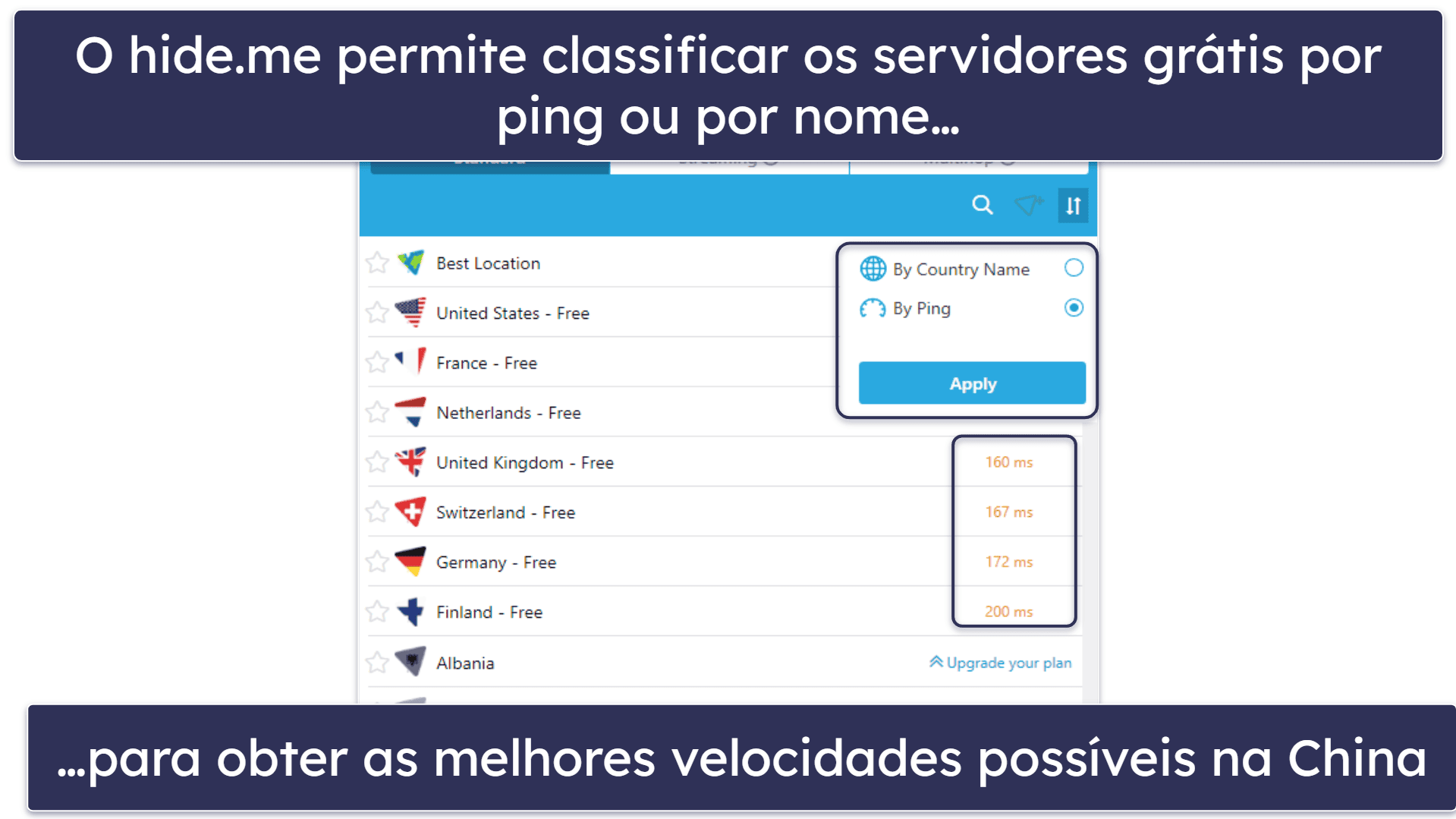 4. hide.me: Ótimo Para se Manter Conectado aos Apps do Dia a Dia na China