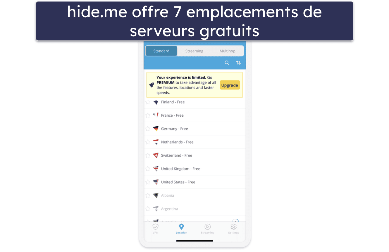 🥉3. hide.me — Bon VPN gratuit pour les débutants