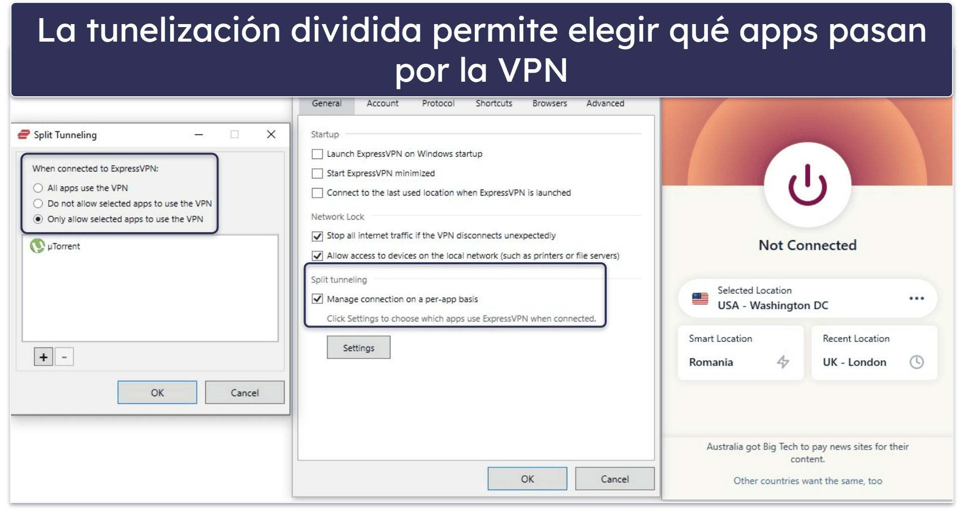 1. ExpressVPN: Es la mejor VPN de pago mensual