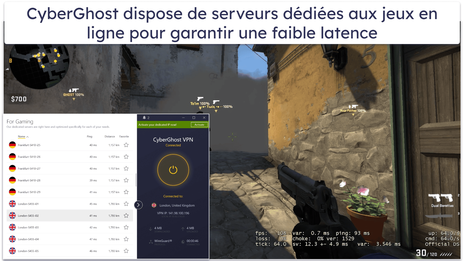 6. CyberGhost VPN — Idéal pour le streaming et les jeux en ligne