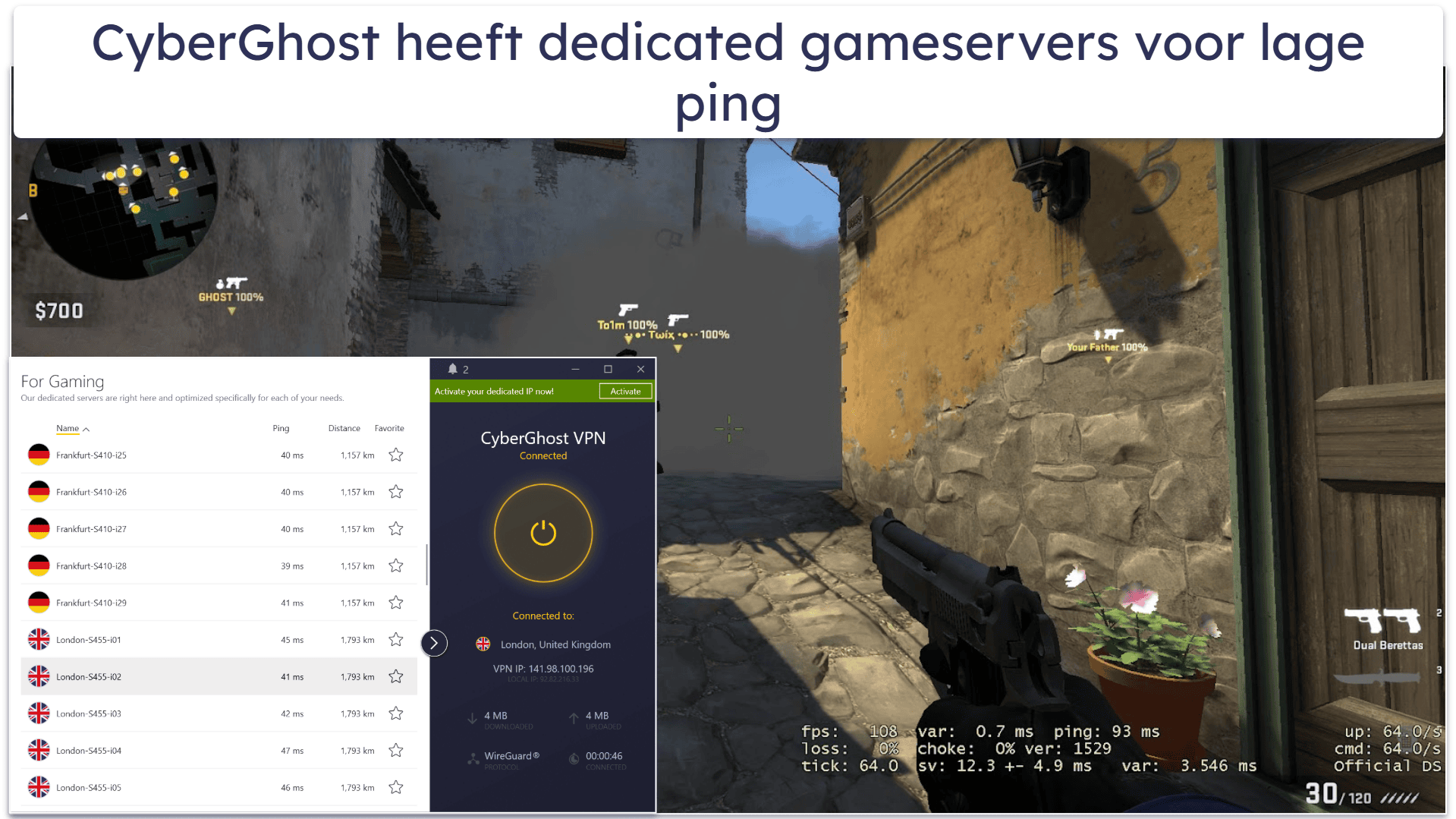 6. CyberGhost VPN – Uitstekend voor streamen en gamen