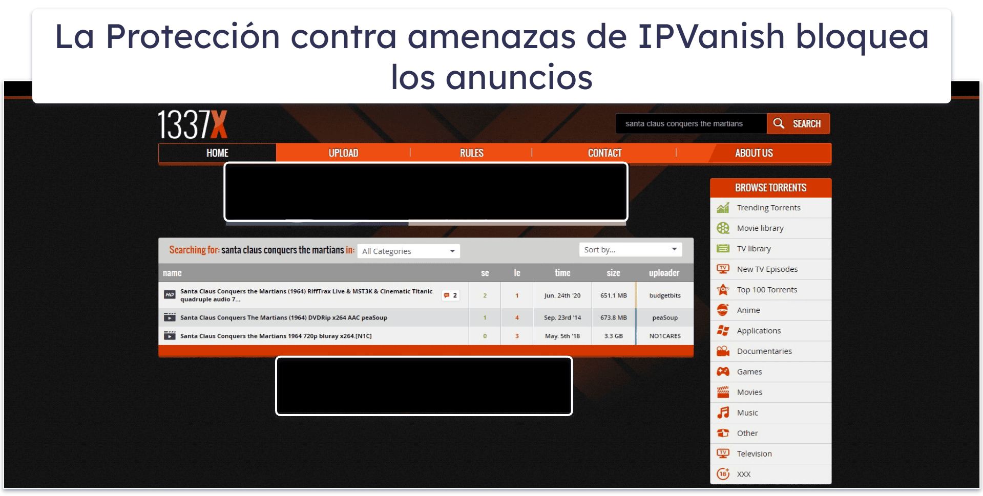 9. IPVanish: Es una buena VPN para descargar torrents y su seguridad es decente