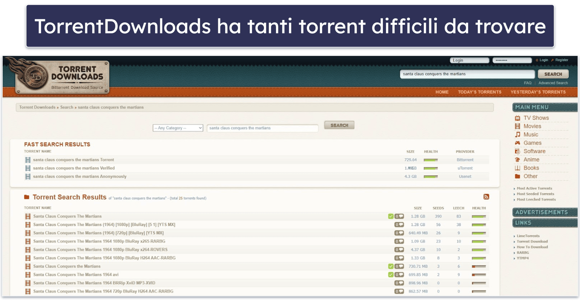7. TorrentDownloads