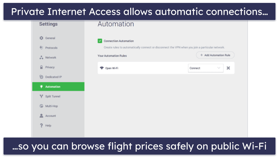 🥈2. Private Internet Access — Good VPN for Getting Rid of Ads on Flight Comparison Sites