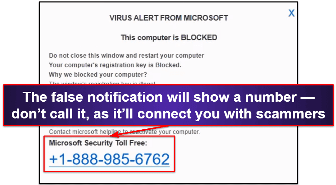 Preliminary Step: Close the “Virus Alert from Microsoft” Notification