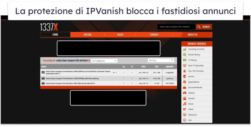9. IPVanish: buon supporto per il P2P e sicurezza decente