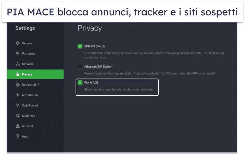 🥈2. Private Internet Access (PIA): VPN mensile a prezzo accessibile
