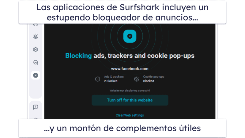 🥉3. Surfshark: una excelente VPN fácil de usar con aplicaciones con muchas funciones