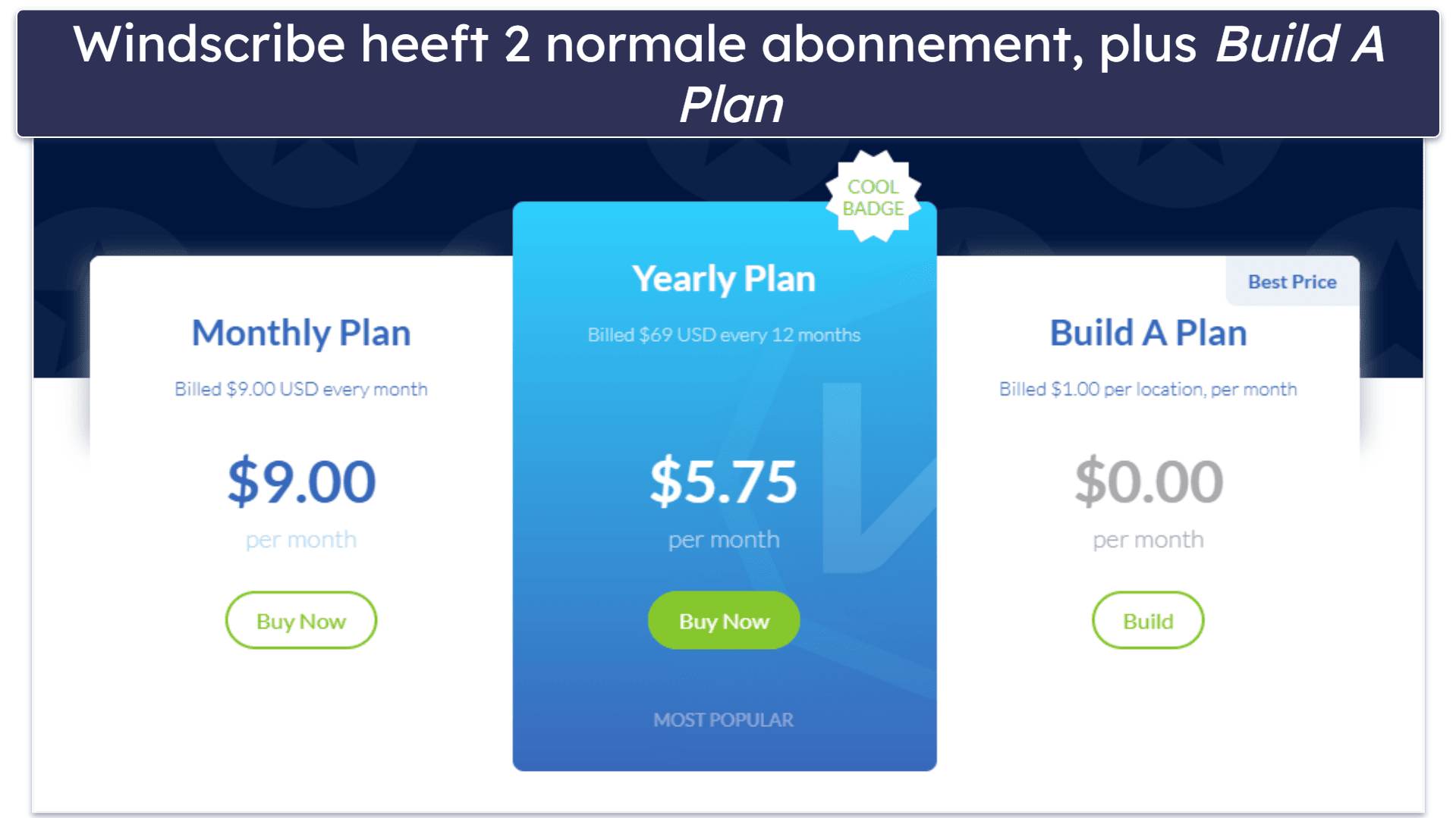 Bonus. Windscribe – Familiegericht Build-a-Plan VPN