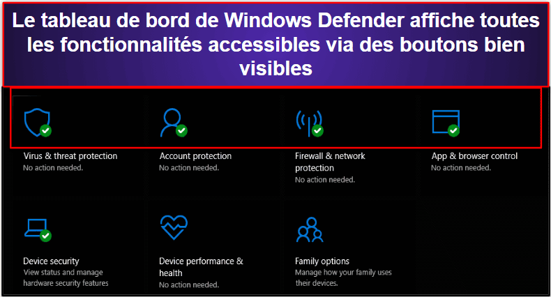 Facilité d’utilisation et de configuration de Windows Defender