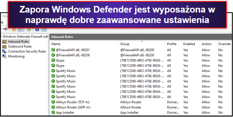 Funkcje bezpieczeństwa Windows Defender