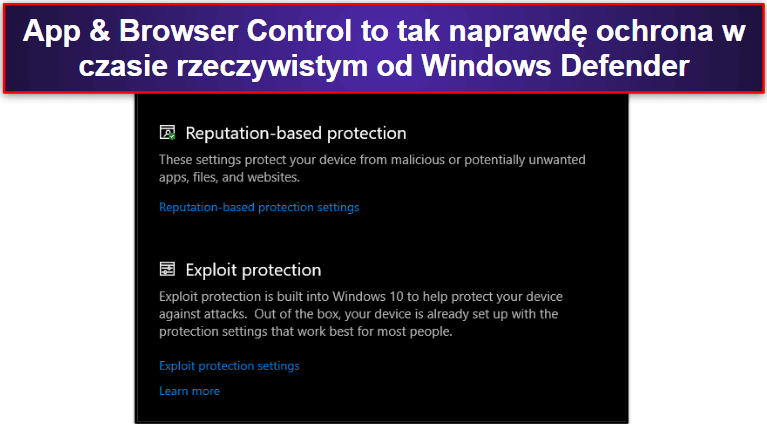 Funkcje bezpieczeństwa Windows Defender