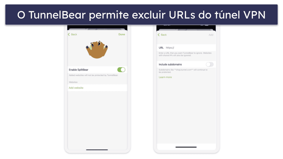 4. TunnelBear — Ampla rede de servidores para iOS