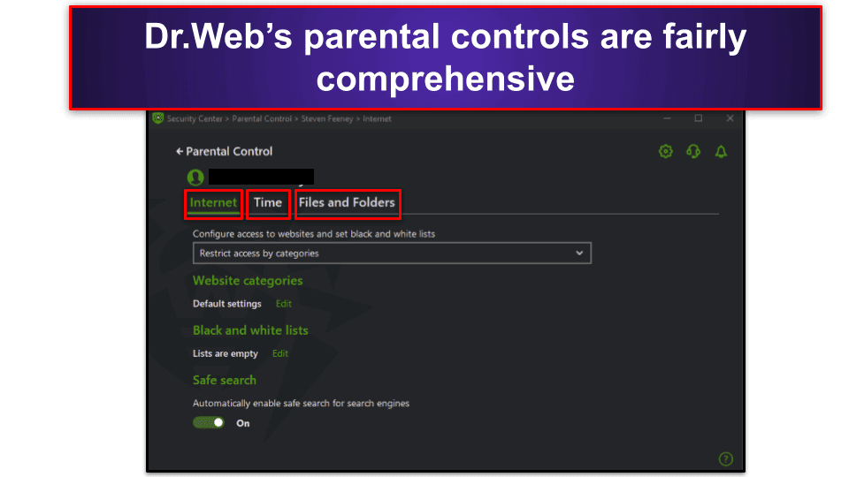 Dr.Web Security Features