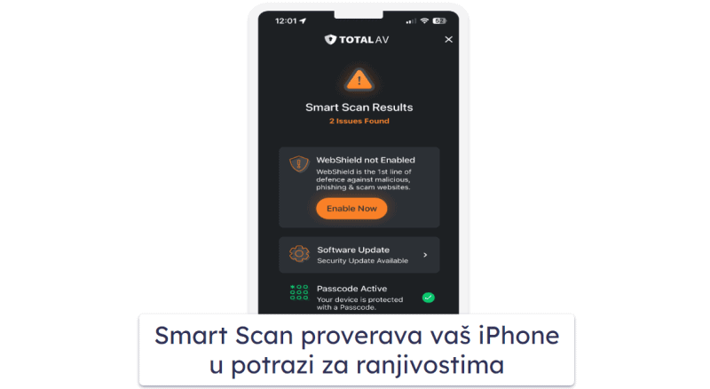 Najbolji Besplatni Antivirus za iOS — TotalAV Mobile Security &amp; Private VPN