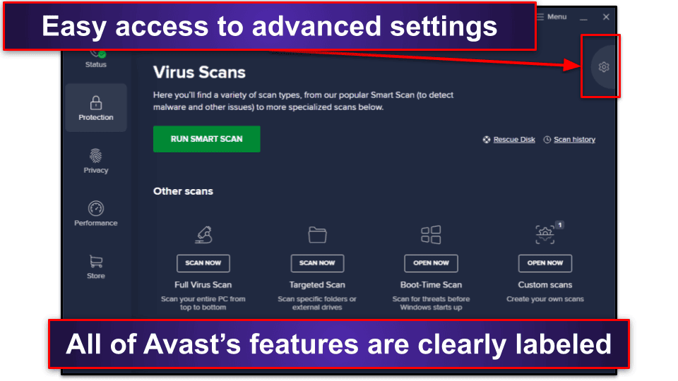 Avast Antivirus Ease of Use &amp; Setup