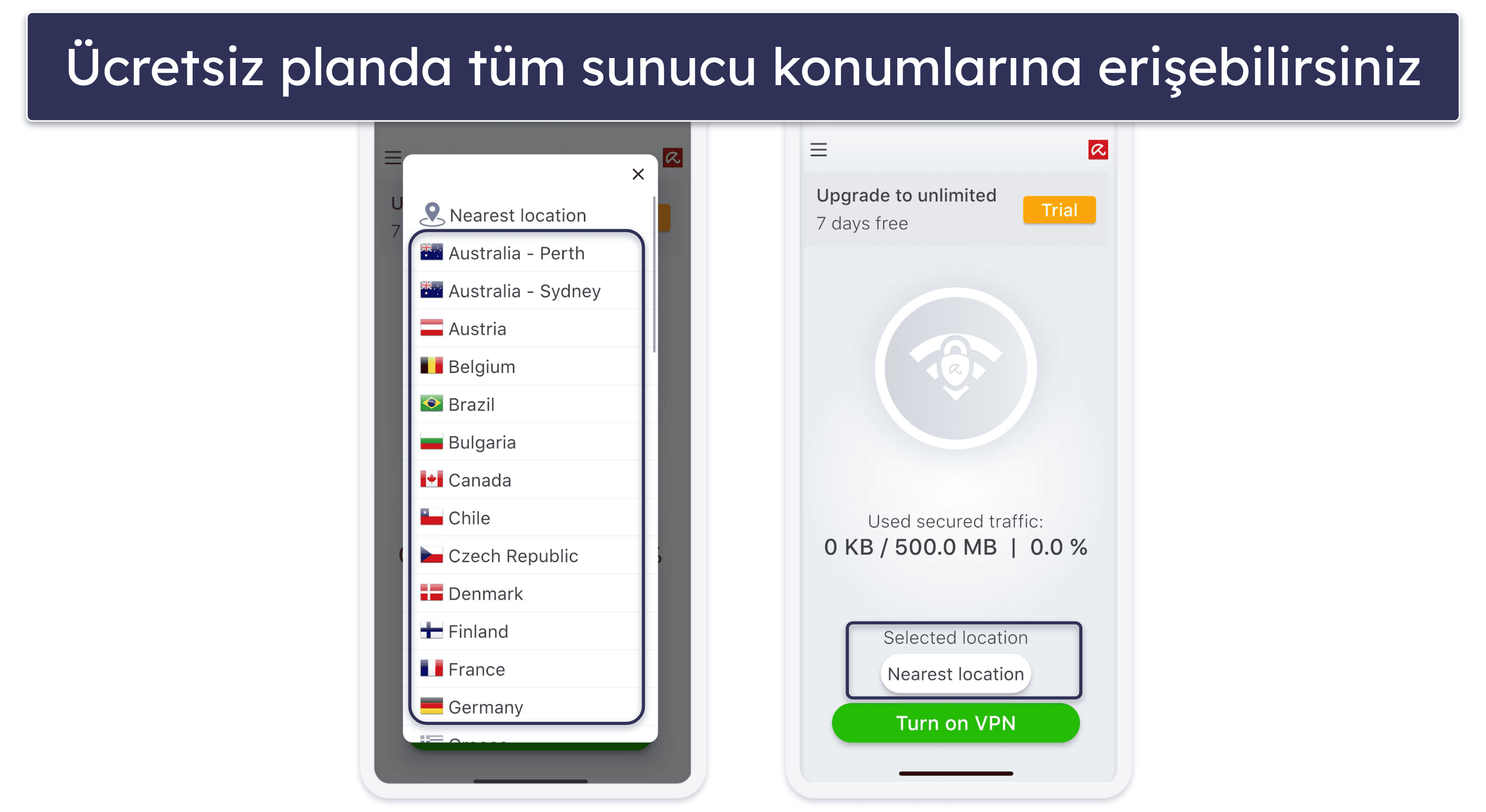 5. Avira Phantom VPN — iOS Cihazlarda Genel İnternet Kullanımı için İyi