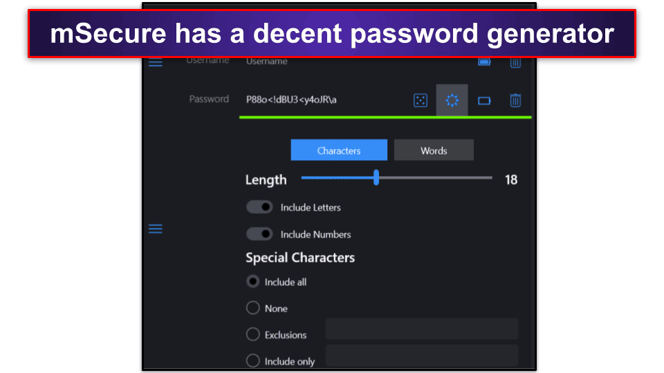 mSecure Security Features