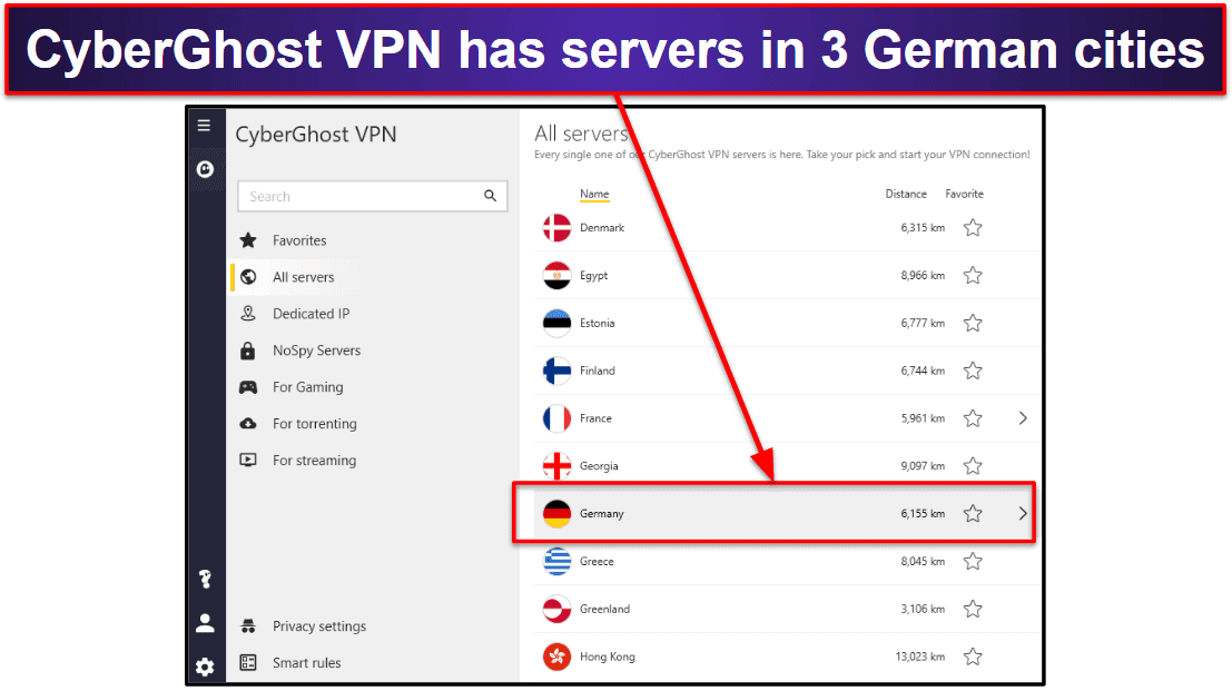 🥈2. CyberGhost VPN — Great for Streaming &amp; Gaming in Germany