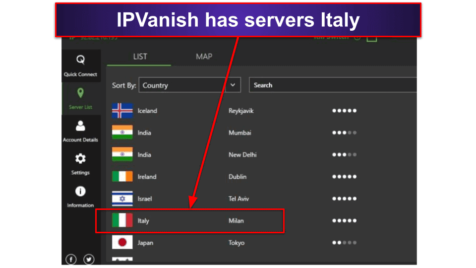 🥉3. IPVanish – Best VPN for Connecting Multiple Devices