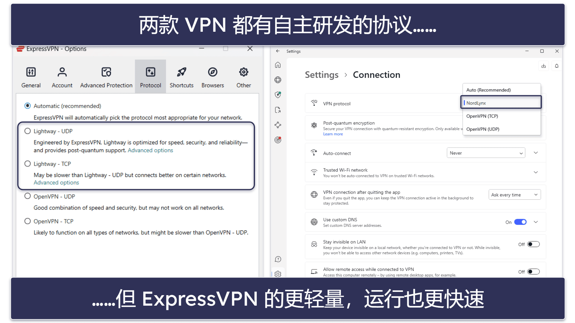 安全性：两款 VPN 都很可靠
