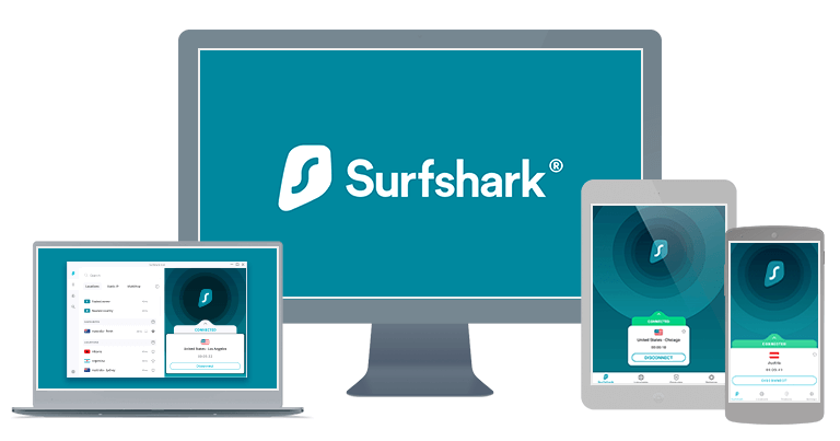 5. Surfshark — ใช้งานได้อย่างปลอดภัยในหลายอุปกรณ์