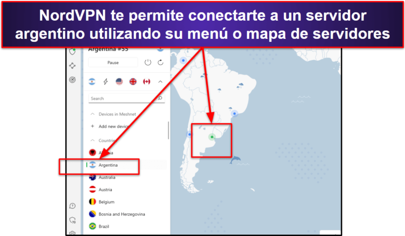 🥈2. NordVPN: excelente VPN para ver streams en Argentina