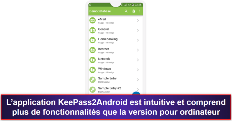 Application mobile KeePass