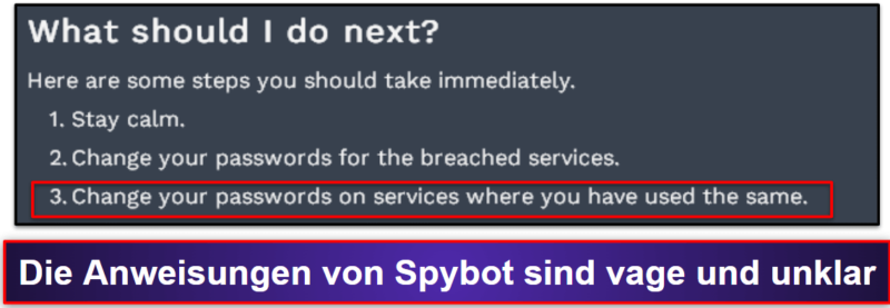 Spybot Search &amp; Destroy Sicherheitsmerkmale