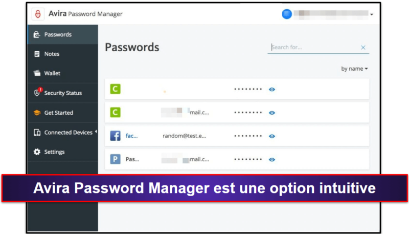 8. Avira Password Manager — Configuration facile et fonctionnalités intuitives