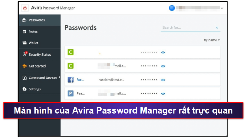 8. Avira Password Manager — Dễ dàng thiết lập và các tính năng trực quan
