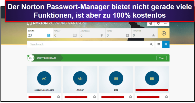 Bonus. Norton Password Manager – beste Kombination aus Antivirus + Passwort-Manager