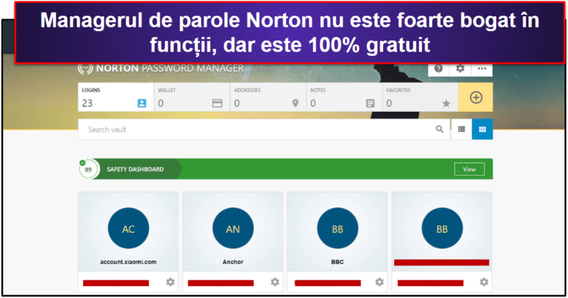 Bonus. Norton Password Manager — Cea mai bună combinație de Antivirus + Manager de parole