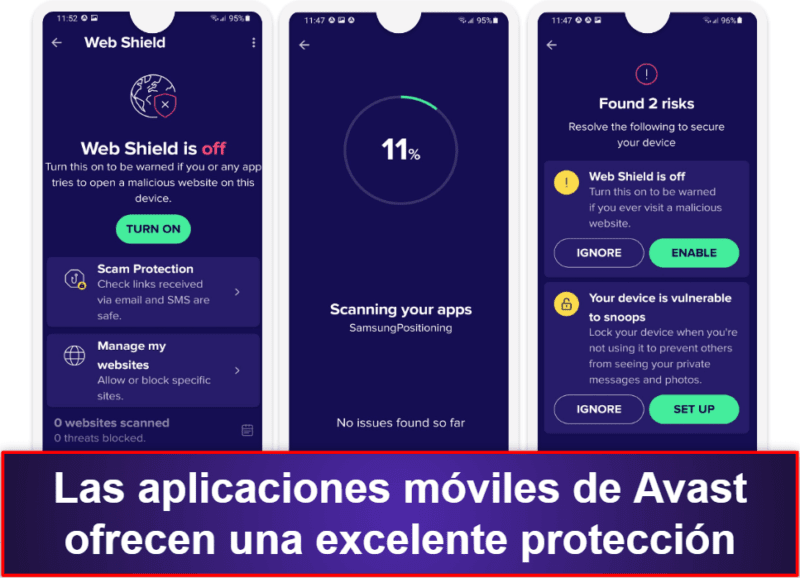 Aplicación móvil de Avast Antivirus