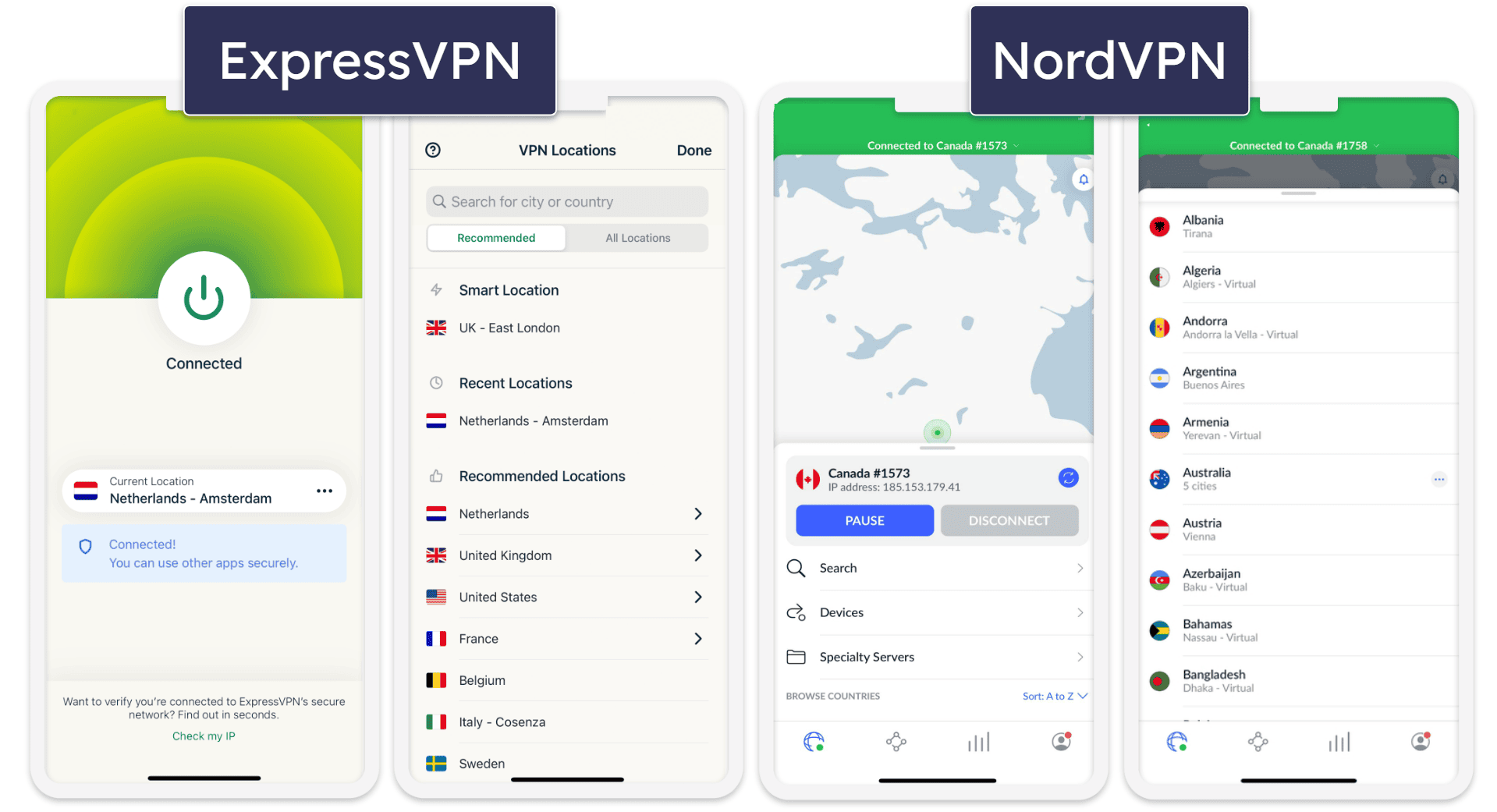 Apps und Benutzerfreundlichkeit: ExpressVPN bietet das bessere Nutzererlebnis