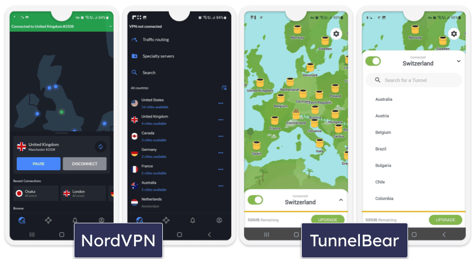Apps &amp; Ease of Use — NordVPN Wins This Round