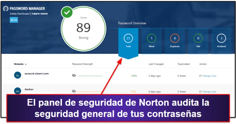 Bonus. Norton Password Manager: mejor pack de antivirus + gestor de contraseñas