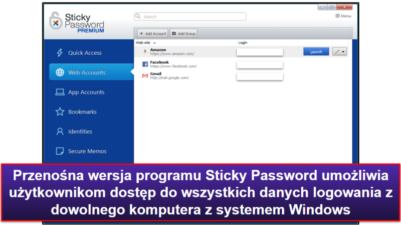 7. Sticky Password — Przenośna wersja USB i lokalna pamięć masowa