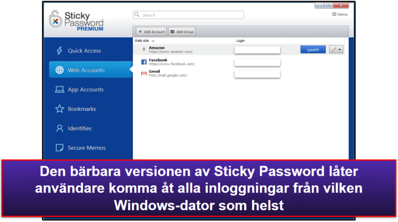 7. Sticky Password – Bärbar USB-version och lokal lagring