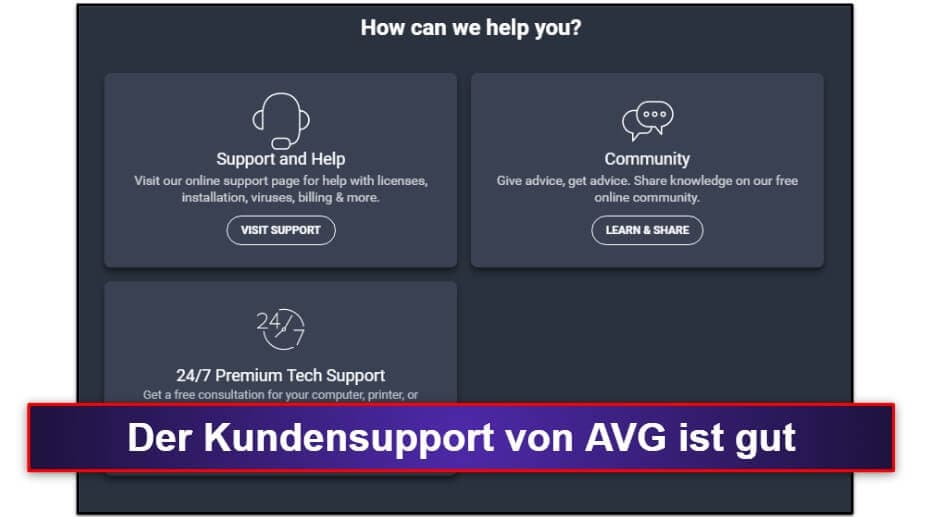 AVG Antivirus – Kundensupport