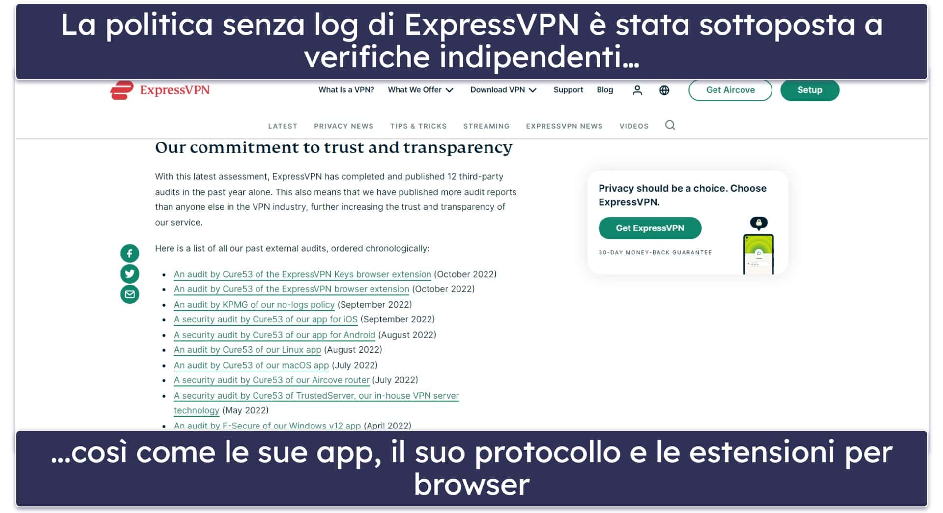 Privacy: entrambi i fornitori costituiscono scelte eccellenti