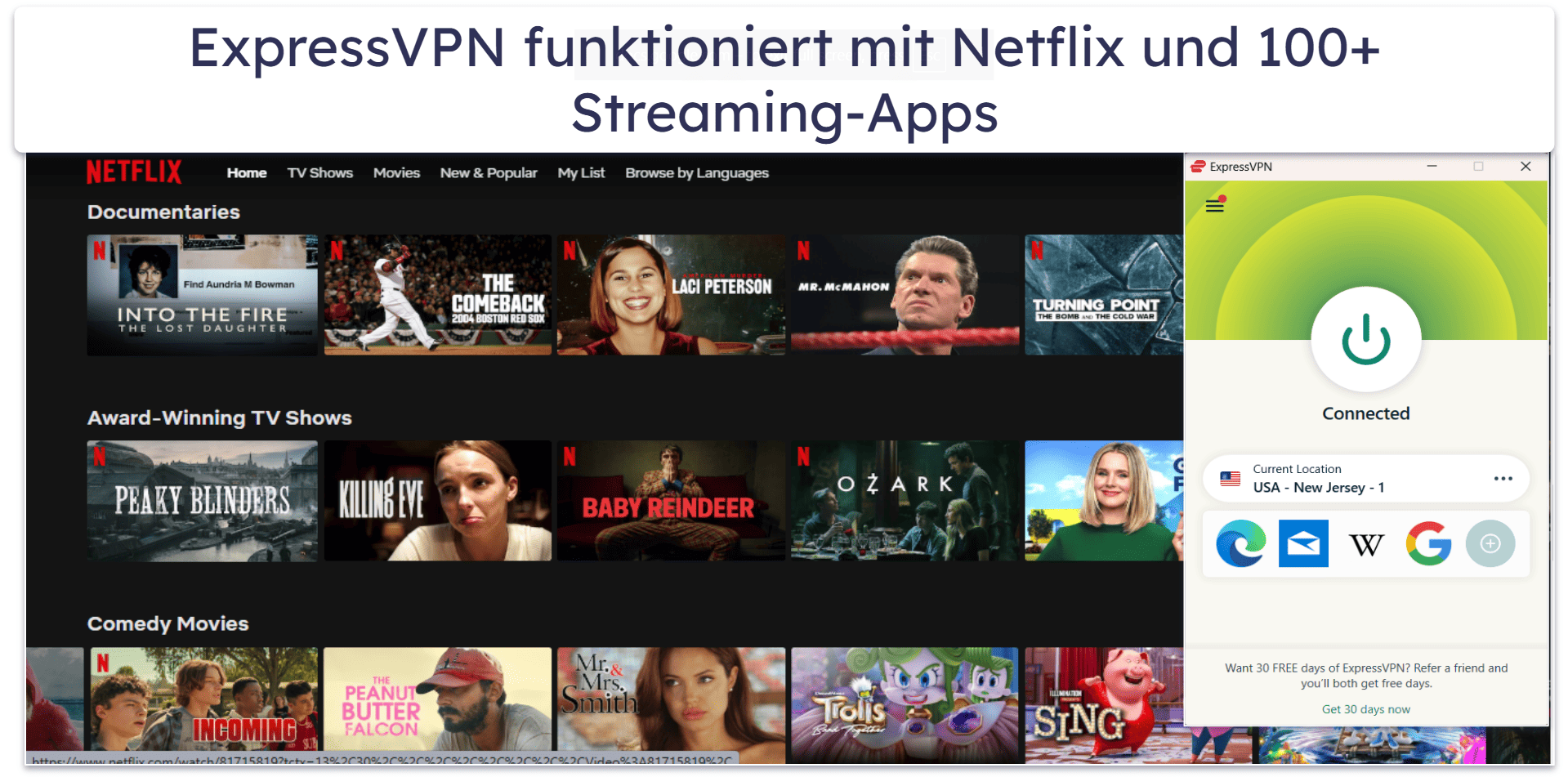 Streaming: ExpressVPN bietet die bessere Streaming-Unterstützung